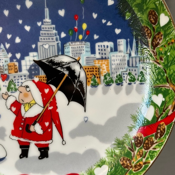 Christmas Plate - RARE Ziggy in Santa Suit In Front of Twin Towers - Picture 6 of 10